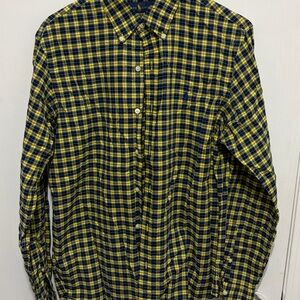 Ralph Lauren Yellow and Blue Casual Button Down Shirt